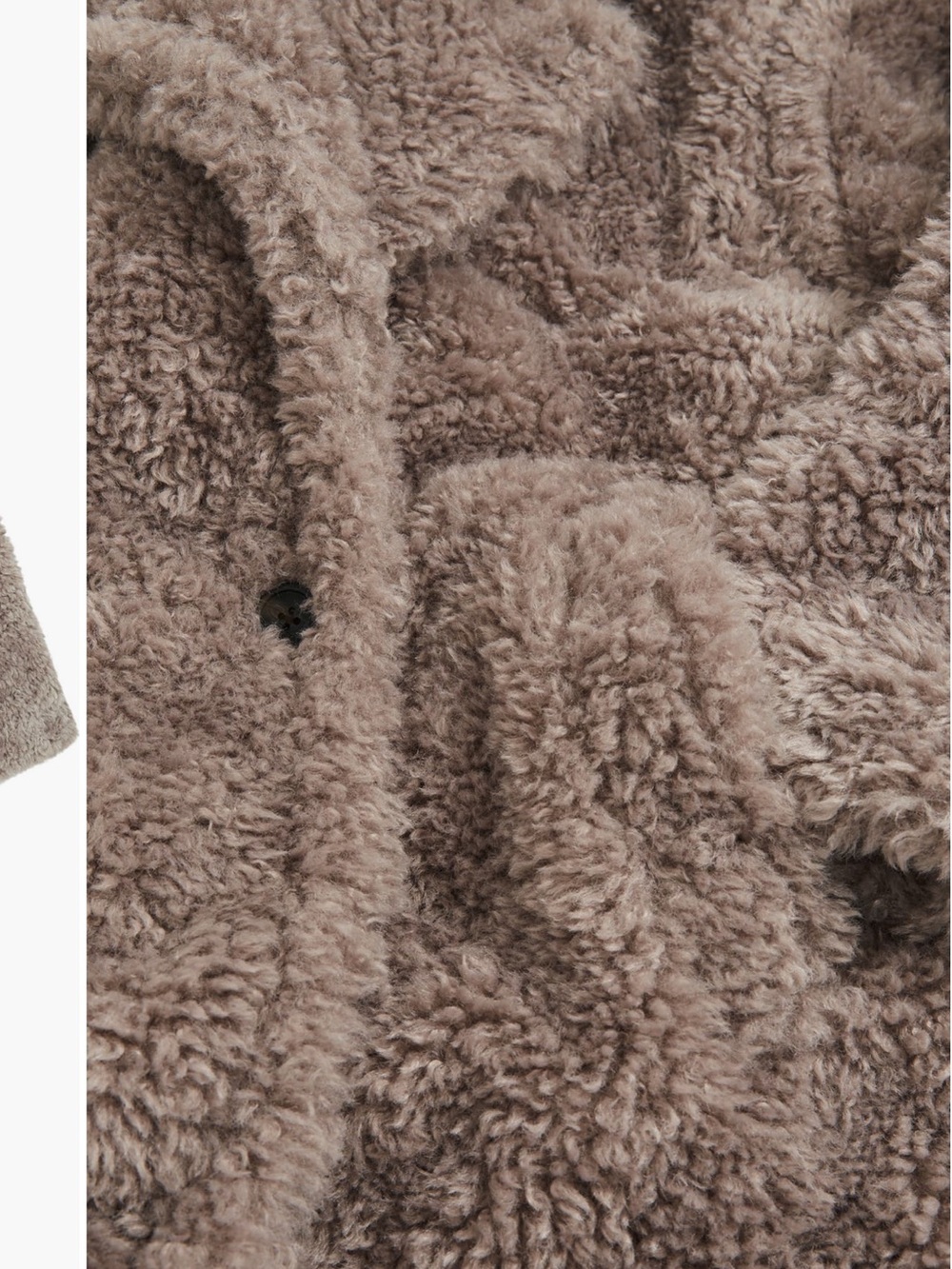 Reiss Darla Faux Fur Coat trench jacket mink neutral color women’s small NWT - Picture 5 of 5